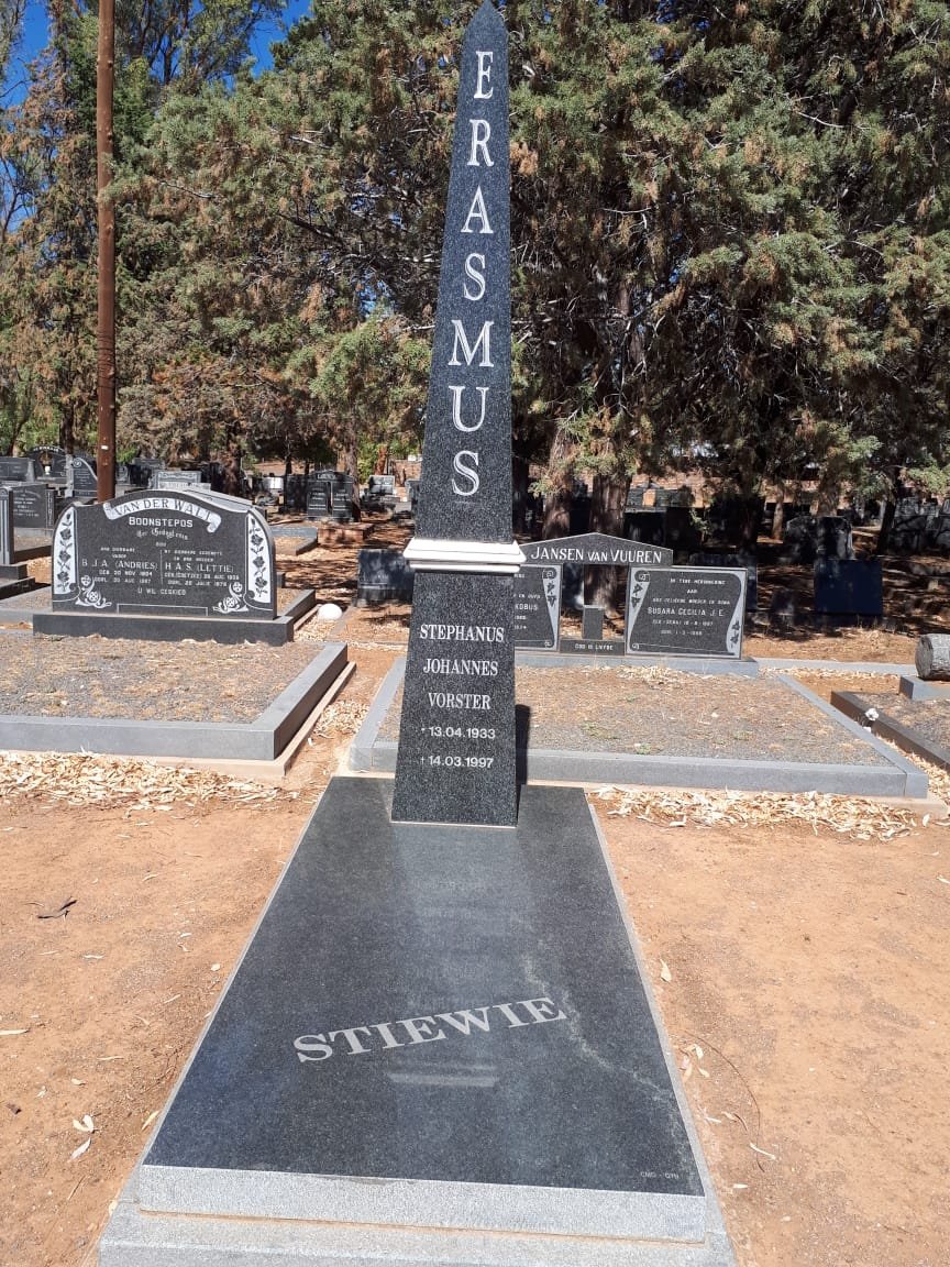 ERASMUS Stephanus Johannes Vorster 1933-1997