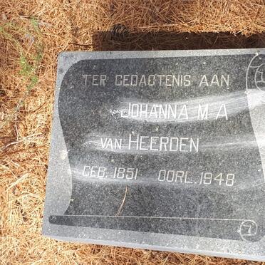 HEERDEN Johanna M.A., van 1851-1948