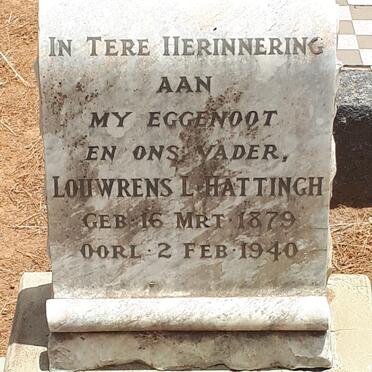 HATTINGH Louwrens L. 1879-1940