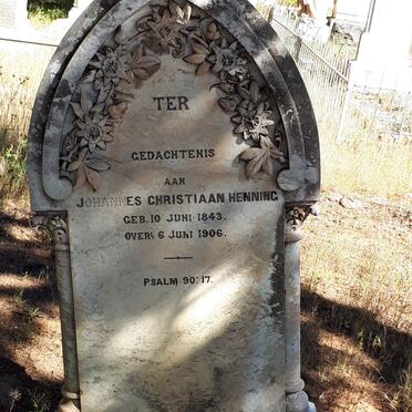 HENNING Johannes Christiaan 1843-1906