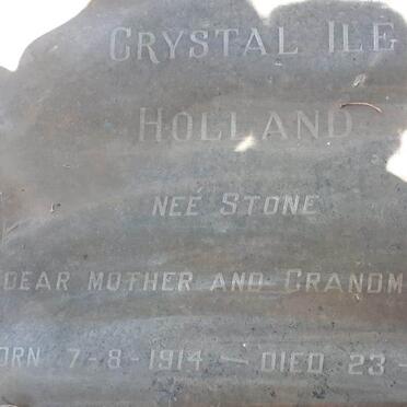 HOLLAND Crystal Ile nee STONE 1914-1981