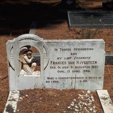 HUYSSTEEN Frances, van nee OLIVIER 1903-1946