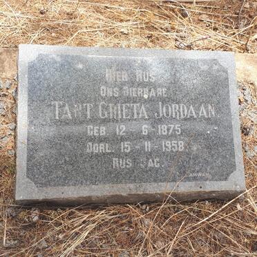 JORDAAN Grieta 1875-1958
