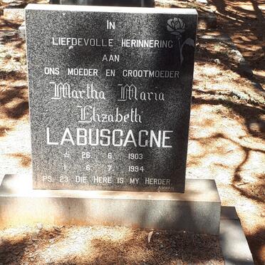 LABUSCAGNE Martha Maria Elizabeth 1903-1994