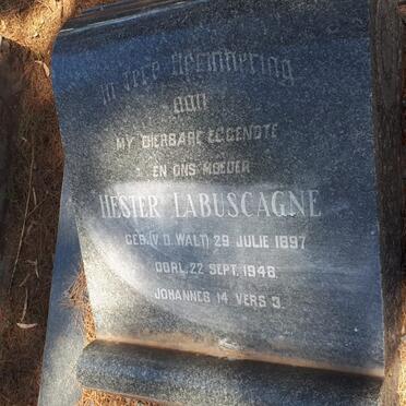 LABUSCAGNE Hester nee V.D. WALT 1897-1948