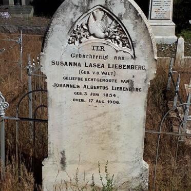 LIEBENBERG Susanna Lasea nee V.D. WALT 1854-1906