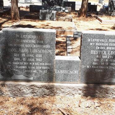 LABUSCHAGNE Frans Jakob 1880-1962 &amp; Hester Lucia VAN ZYL 1890-1956