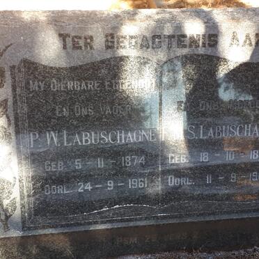LABUSCHAGNE P.W. 1874-1961 &amp; F.M.S. 1879-1966