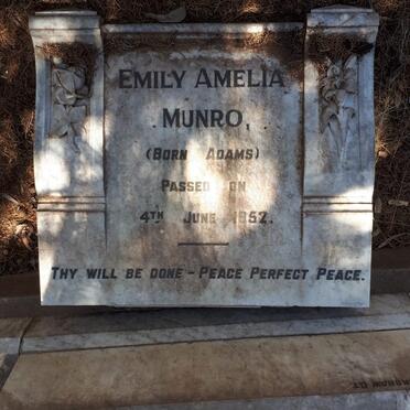 MUNRO Emily Amelia nee ADAMS -1952