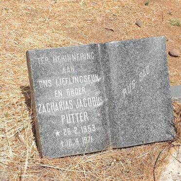 PUTTER Zacharias Jacobus 1953-1971