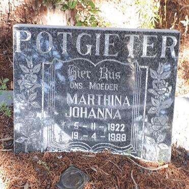 POTGIETER Marthina Johanna 1922-1988