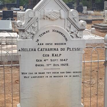 PLESSIS Helena Catharina, du nee KALP 1847-1925