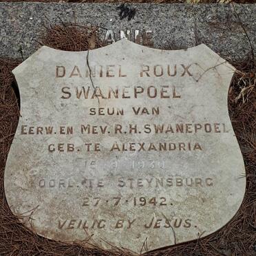 SWANEPOEL Daniel Roux 1930-1942