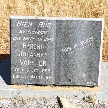 VORSTER Barend Johannes 1898-1974