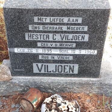 VILJOEN Hester C. nee V.D. MERWE 1895-1960