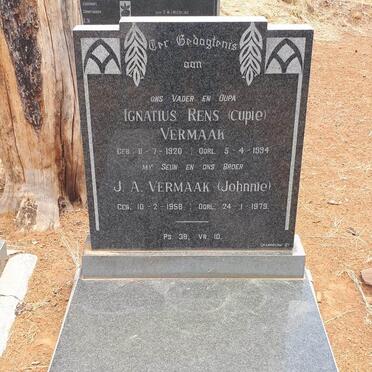 VERMAAK Ignatius Rens 1920-1994 :: VERMAAK J.A. 1958-1979
