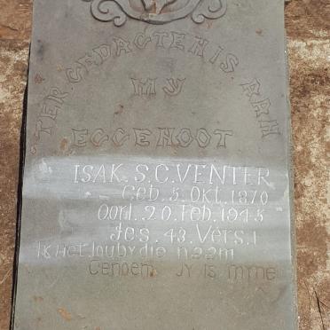 VENTER Izak S.C. 1870-1945