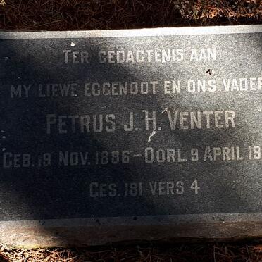 VENTER Petrus J.H. 1886-1958