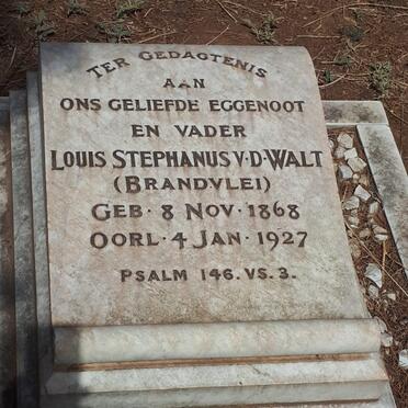 WALT Louis Stephanus, v.d. 1868-1927