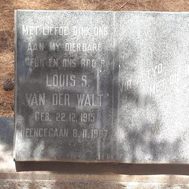 WALT Louis S., van der 1915-1967