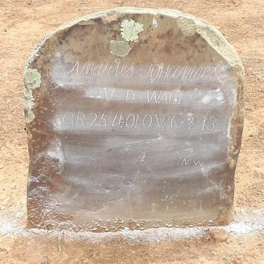 WALT Andries Johannes, v.d. 1901-1913