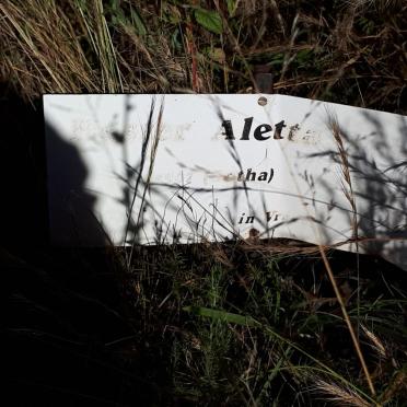 ? Hester Aletta nee BOTHA