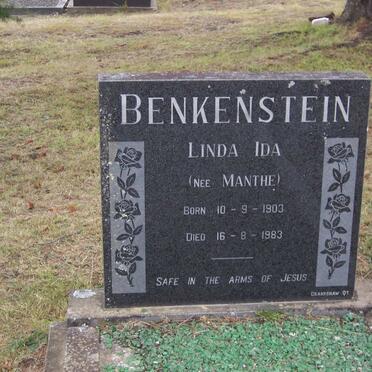 BENKENSTEIN Linda Ida nee MANTHE 1903-1983