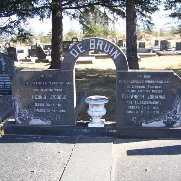 BRUIN Theunis Jacobus, De 1911-1980 &amp; Elizabeth Johanna LABUSCHAGNE 1912-1978
