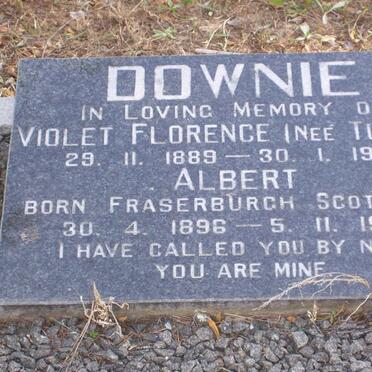 DOWNIE Albert 1896-1975 &amp; Violet Florence TURPIN 1889-1975