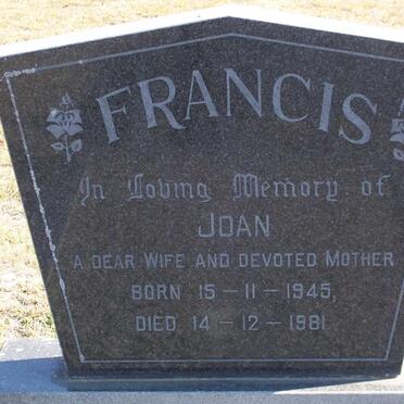 FRANCIS Joan 1945-1981