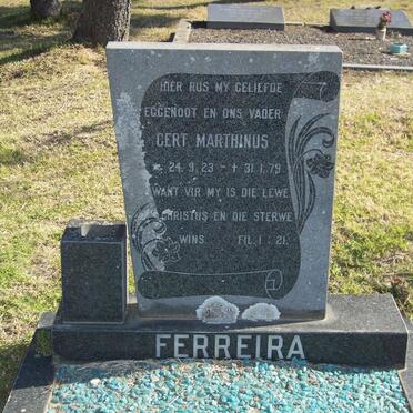 FERREIRA Gert Marthinus 1923-1979