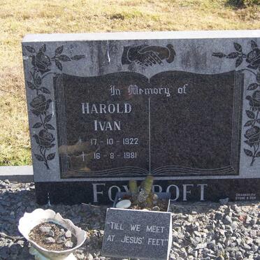 FOXCROFT Harold Ivan 1922-1981