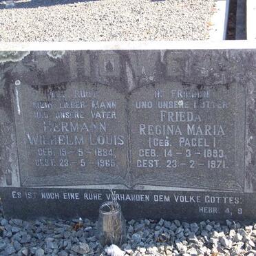 HOWE Hermann Wilhelm Louis 1884-1965 &amp; Frieda Regina Maria PAGEL 1893-1971