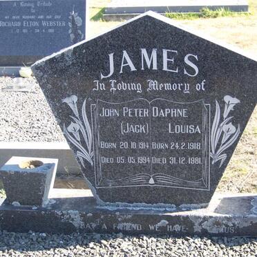 JAMES John Peter 1914-1994 &amp; Daphne Louisa 1918-1981