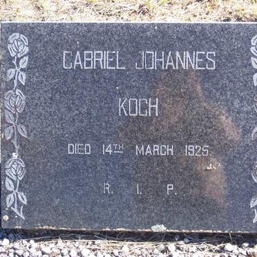 KOCH Gabriel Johannes -1925