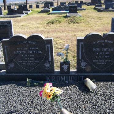 KROMHOUT Hendrick Frederick 1920-1982 &amp; Irene Phyllis 1930-2001