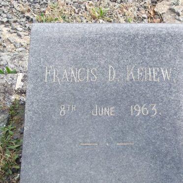 KEHEW Francis D. -1963