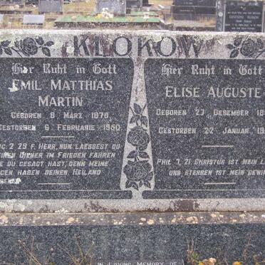KLOKOW Emil Matthias Martin 1878-1950 &amp; Elise Auguste 1882-1960