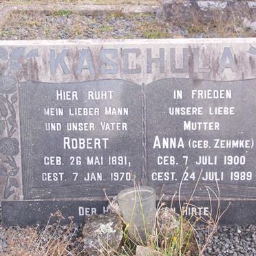 KASCHULA Robert 1891-1970 &amp; Anna ZEHMKE 1900-1989