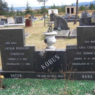 KOBUS Arthur Bernhard Christian 1890-1969 &amp; Louise Anna Christiane GUDMANZ 1890-1971