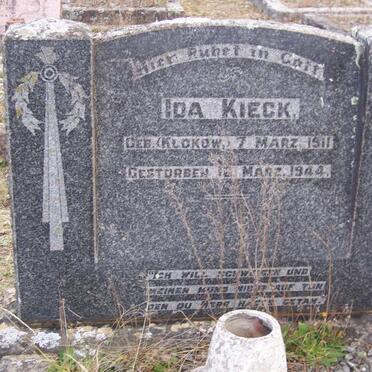 KIECK Ida nee KLOKOW 1911-1944