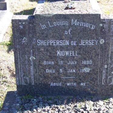 KIDWELL Shepperson de Jersey 1890-19??