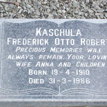 KASCHULA Frederick Otto Robert 1910-1986