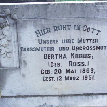 KOBUS Bertha nee ROSS 1863-1951