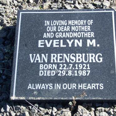 RENSBURG Evelyn M., van 1921-1987