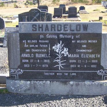 SHARDELOW Arnold Buswell 1903-1979 &amp; Maria Elizabeth 1909-1992
