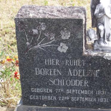 SCHLODDER Doreen Adelene 1931-1931