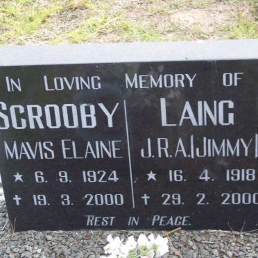 SCROOBY Mavis Elaine 1924-2000 :: LAING J.R A.1918-2000