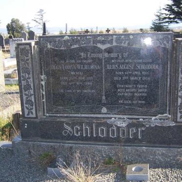 SCHLODDER Julius August 1914-1954 &amp; Olga Louisa Wilhelmina WEYER 1915-1989