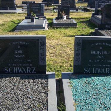 SCHWARZ Karl 1907-1989 &amp; Thelma Polly 1925-1980